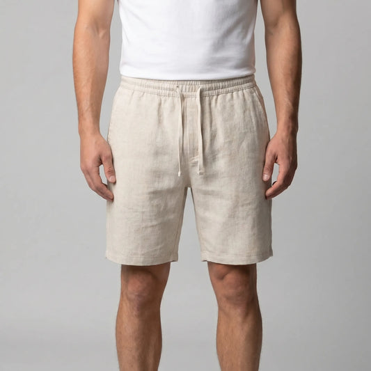 Linnen shorts met zakken