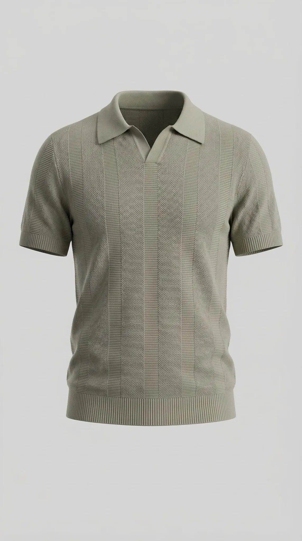 Slim fit polo met V-neck
