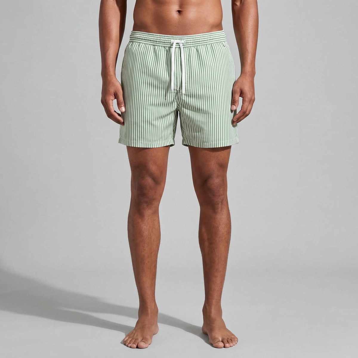 Gestreepte shorts met elastische taille