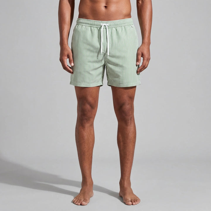 Gestreepte shorts met elastische taille
