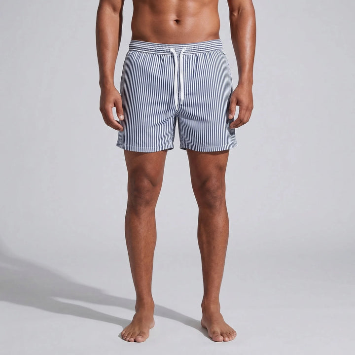 Gestreepte shorts met elastische taille