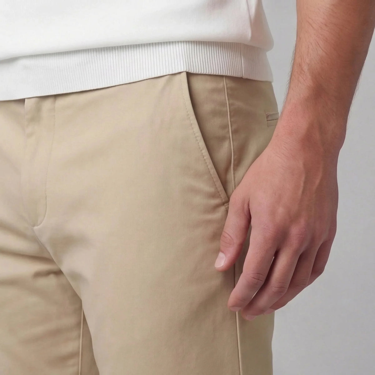 Navy blauwe broek met rechte pijpen
