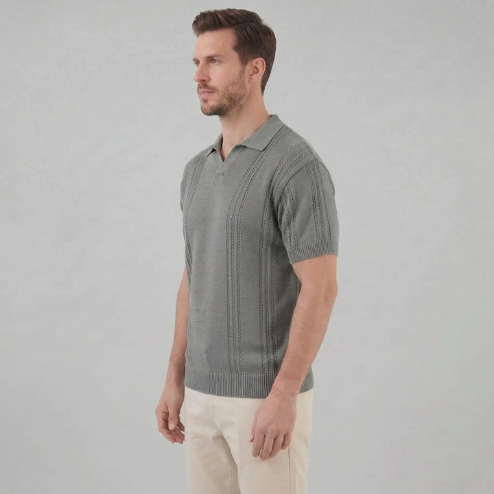 Polo shirt met V-hals