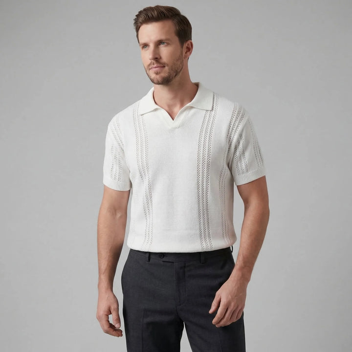 Polo shirt met V-hals