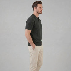 Polo shirt met V-hals
