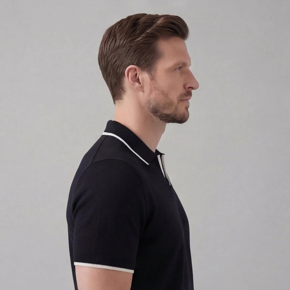 Polo shirt met V-hals