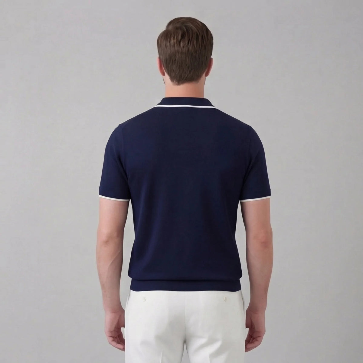 Polo shirt met V-hals
