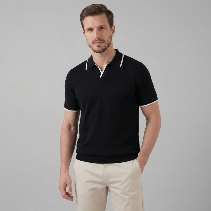 Polo shirt met V-hals