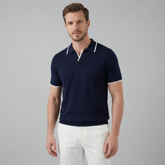 Polo shirt met V-hals