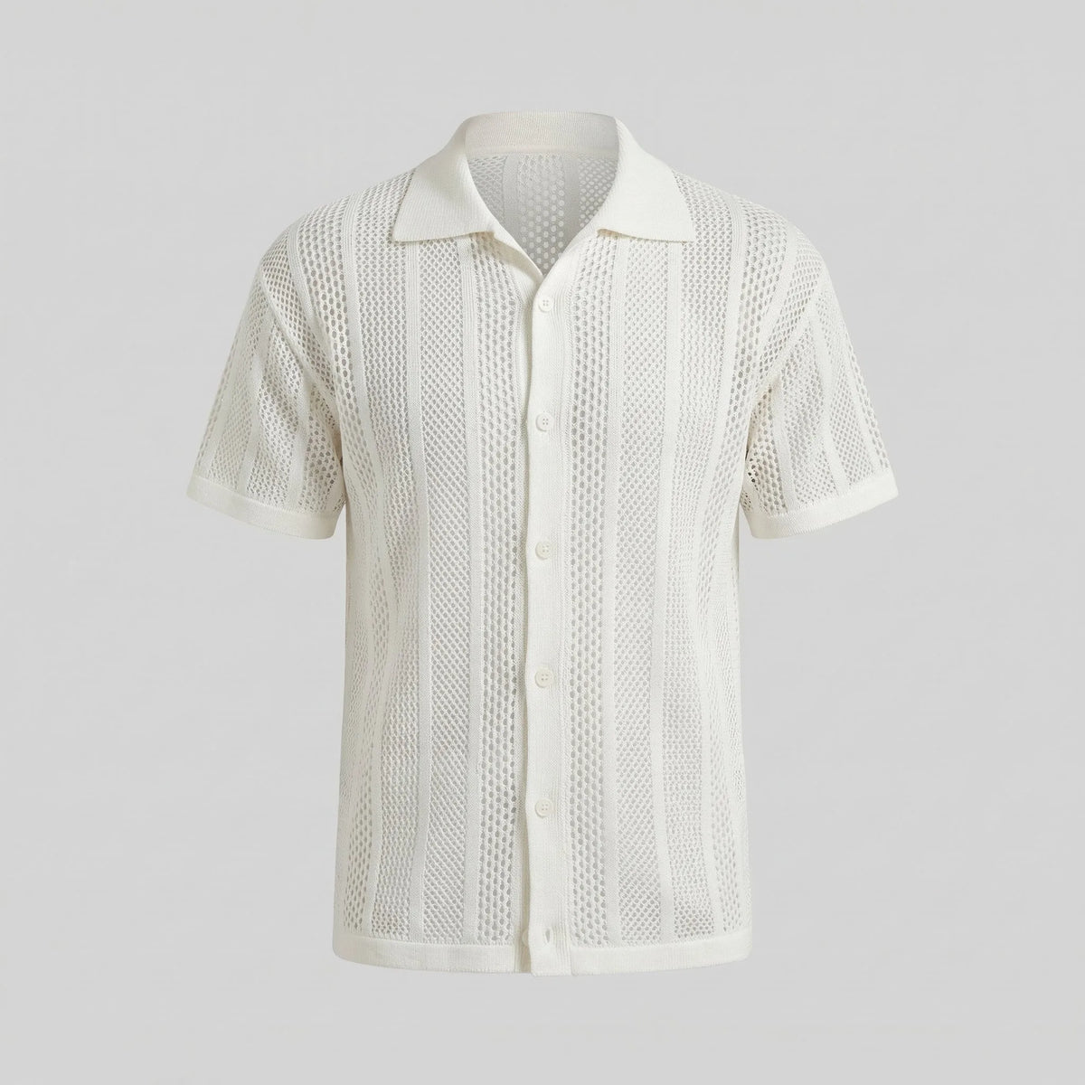 Heren mesh shirt met V-hals