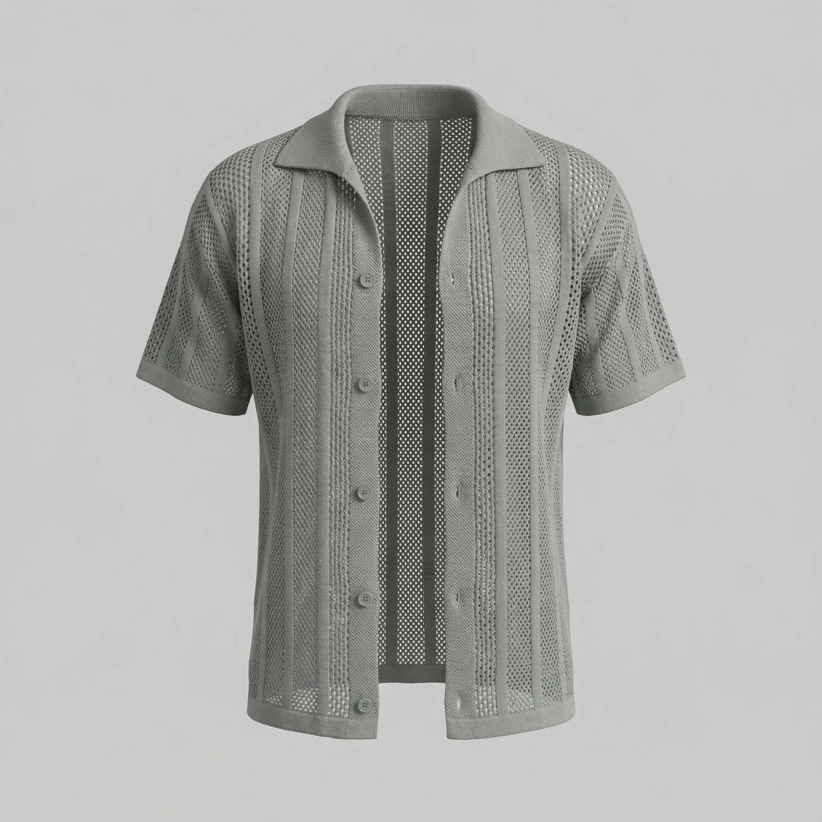 Heren mesh shirt met V-hals
