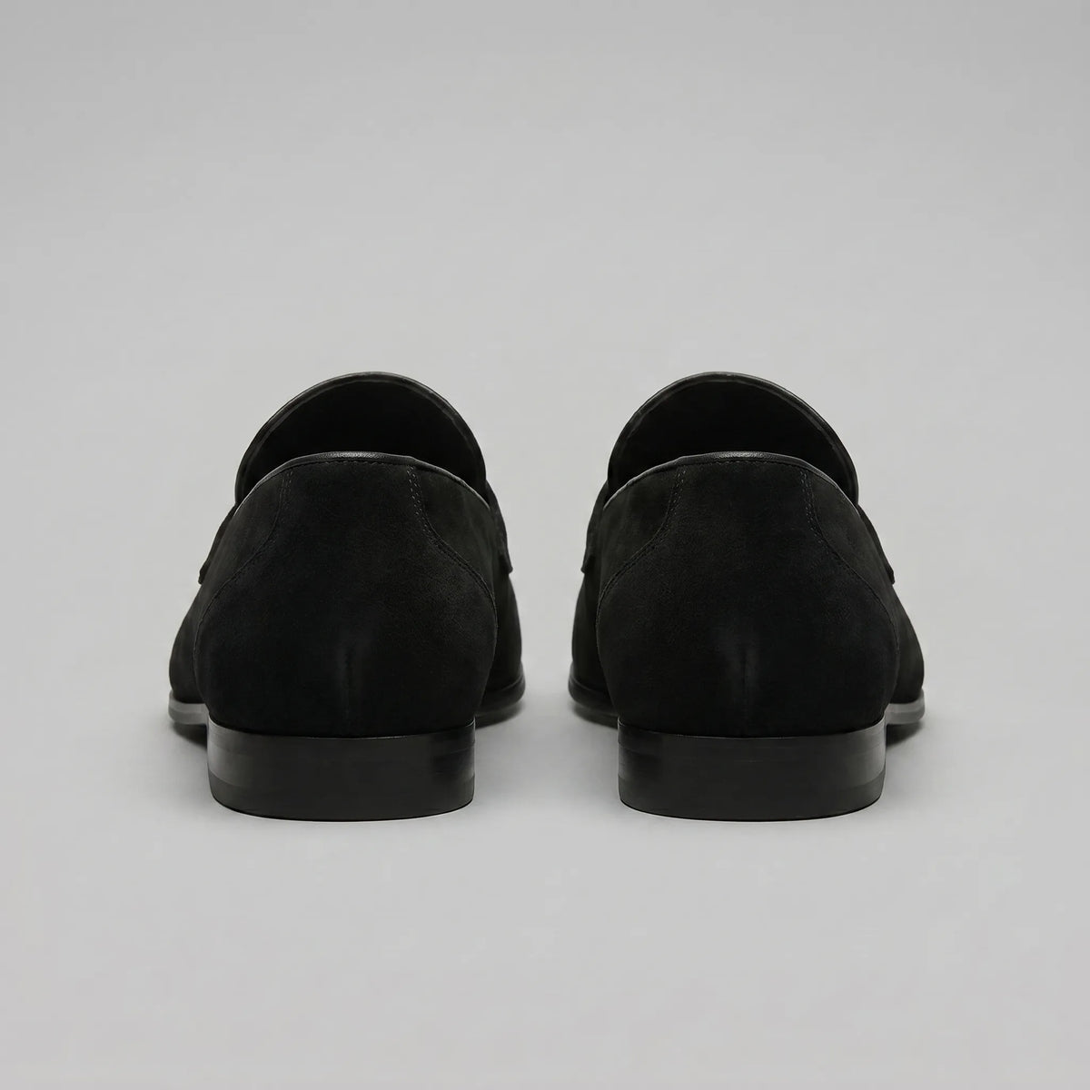 Bruine penny loafers met suède look