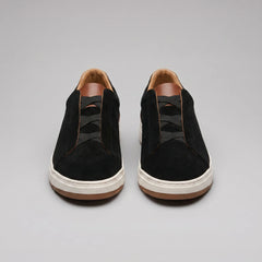 Slip-on sneakers met suède