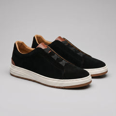 Slip-on sneakers met suède