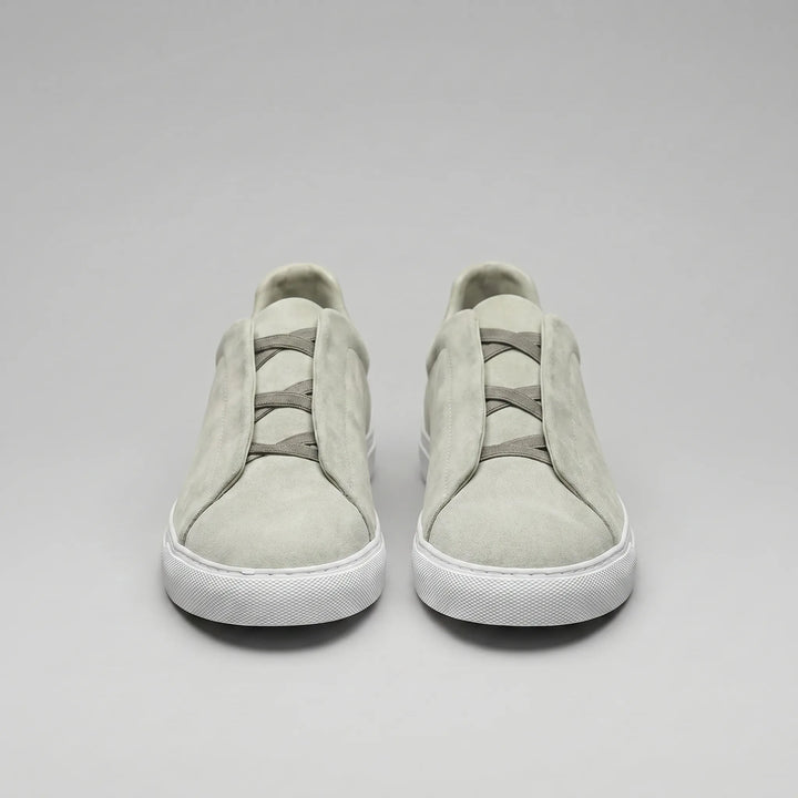 Slip-on sneakers met suède