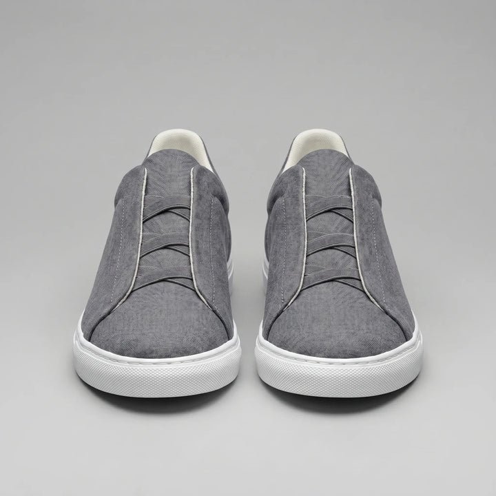 Slip-on sneakers met suède