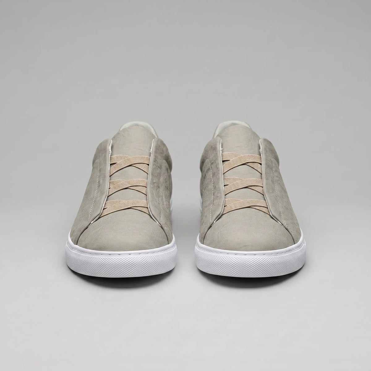 Slip-on sneakers met suède