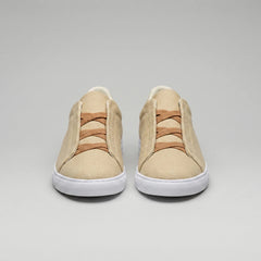 Slip-on sneakers met suède