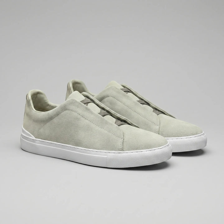 Slip-on sneakers met suède