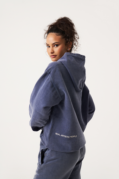 Hoodie met strass-steentjes opdruk en kangoeroezak