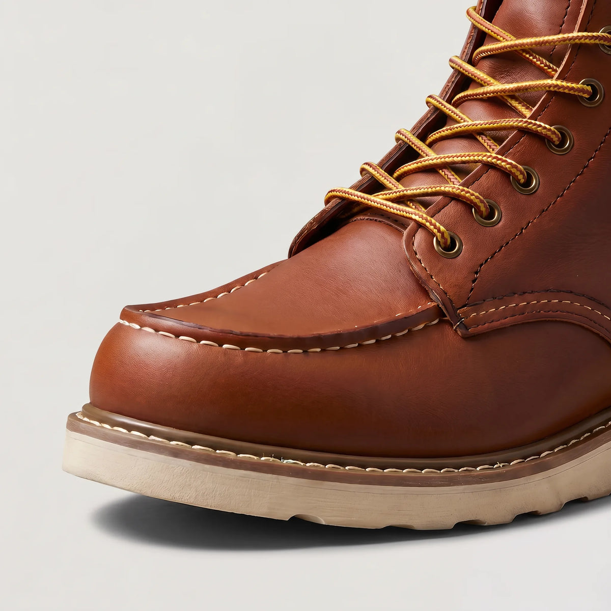 Veterschoenen boots met moc toe design