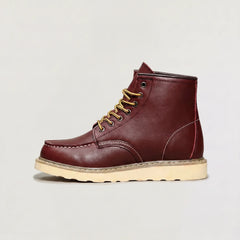 Veterschoenen boots met moc toe design