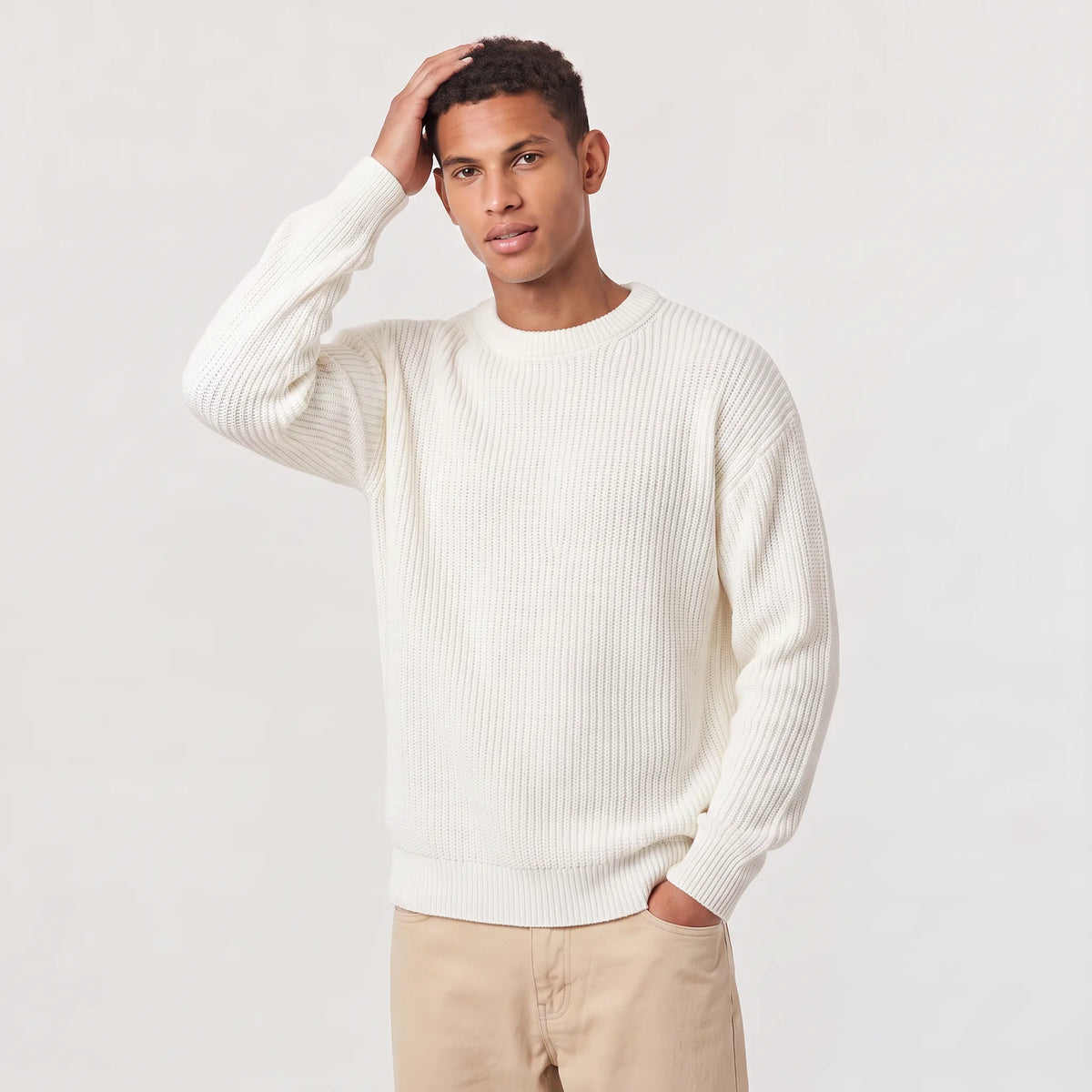 Gebreide trui met crew neckline