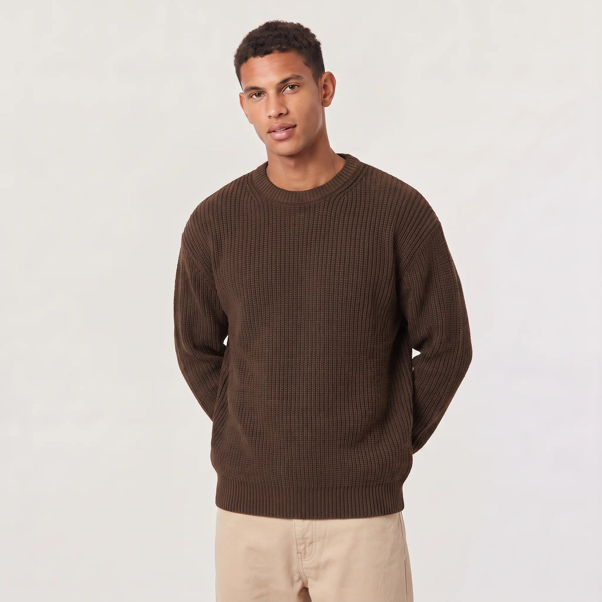 Gebreide trui met crew neckline