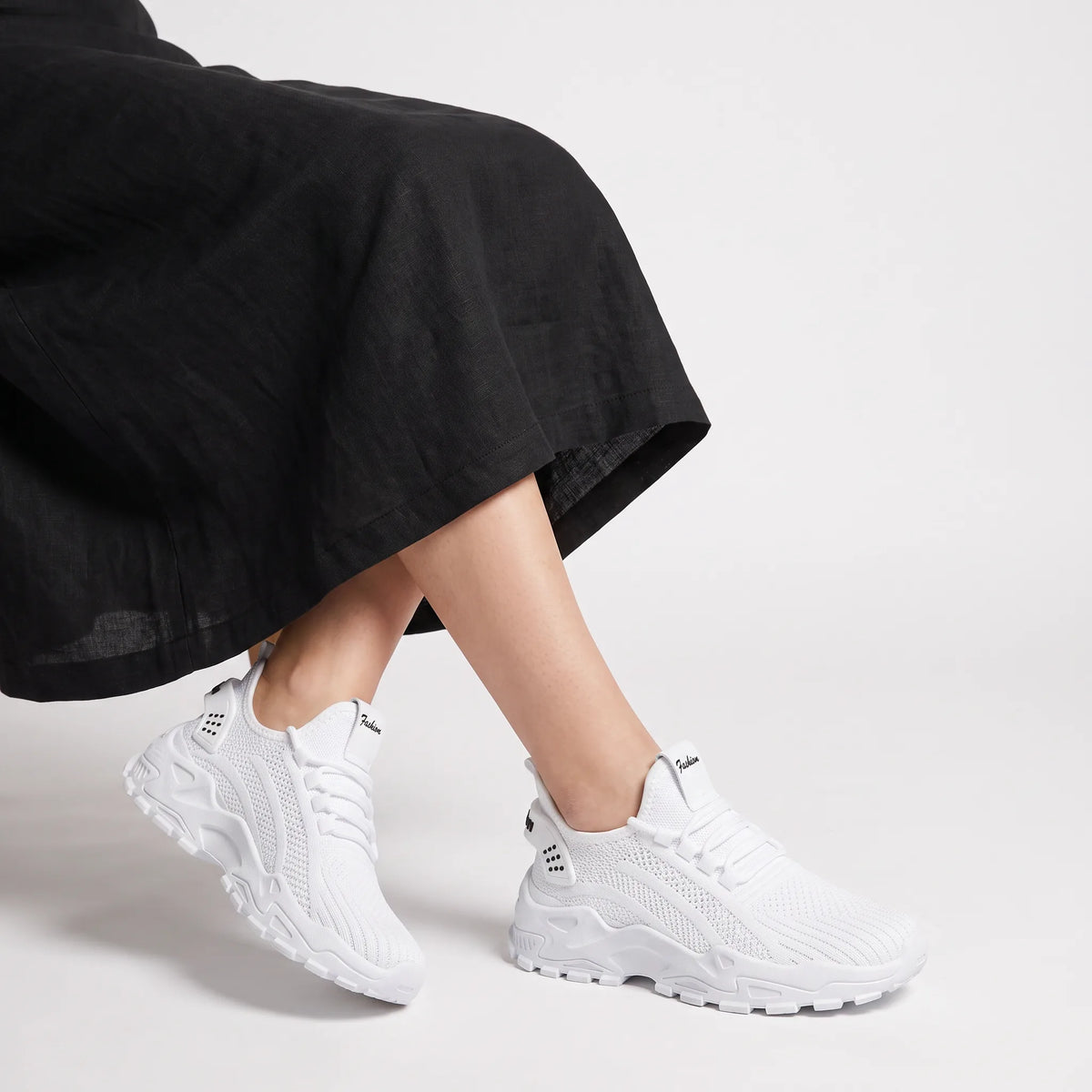 Casual trainers met ademende bovenkant