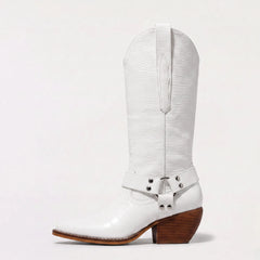 Cowboy boots met cow-print