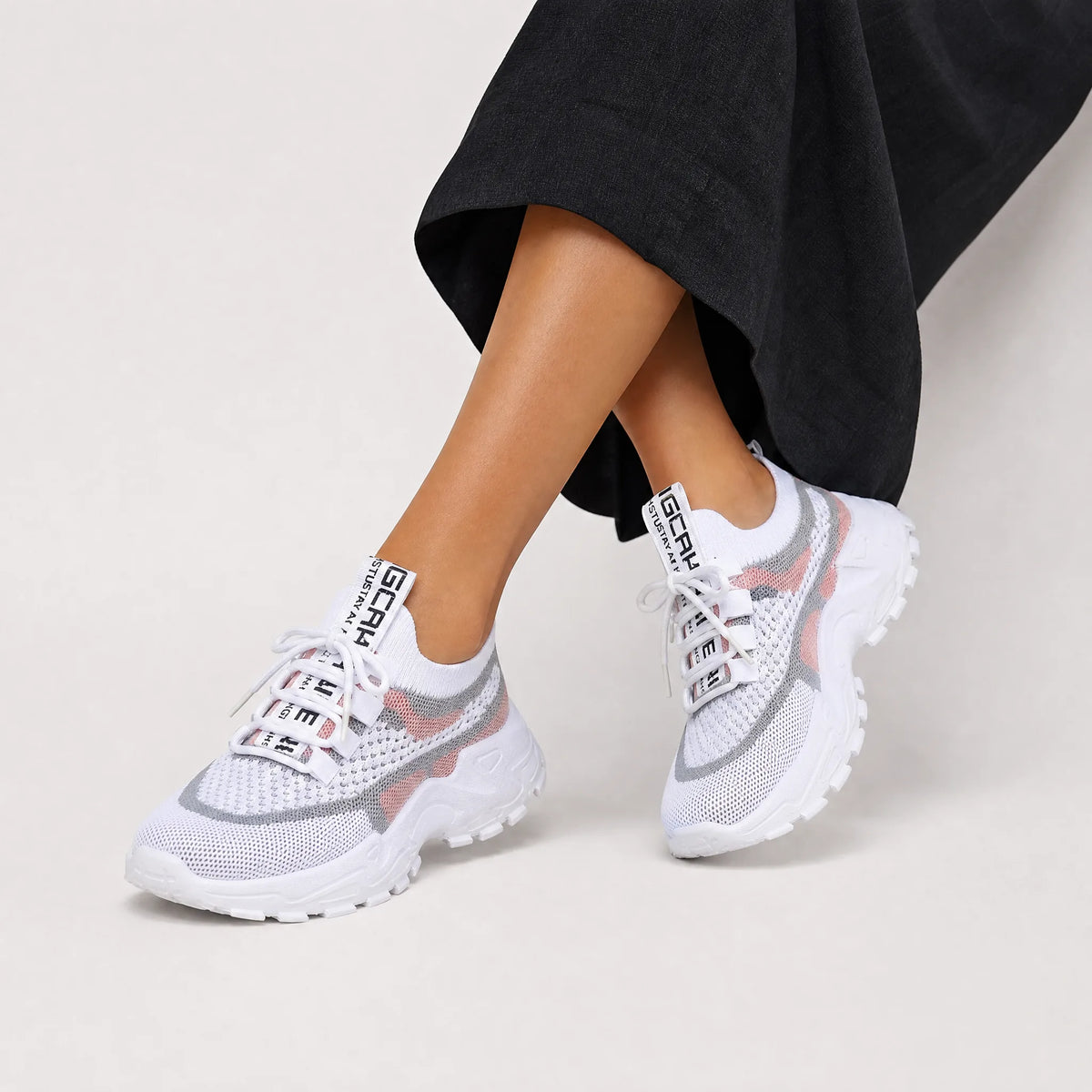 Walking trainers met ademende bovenkant