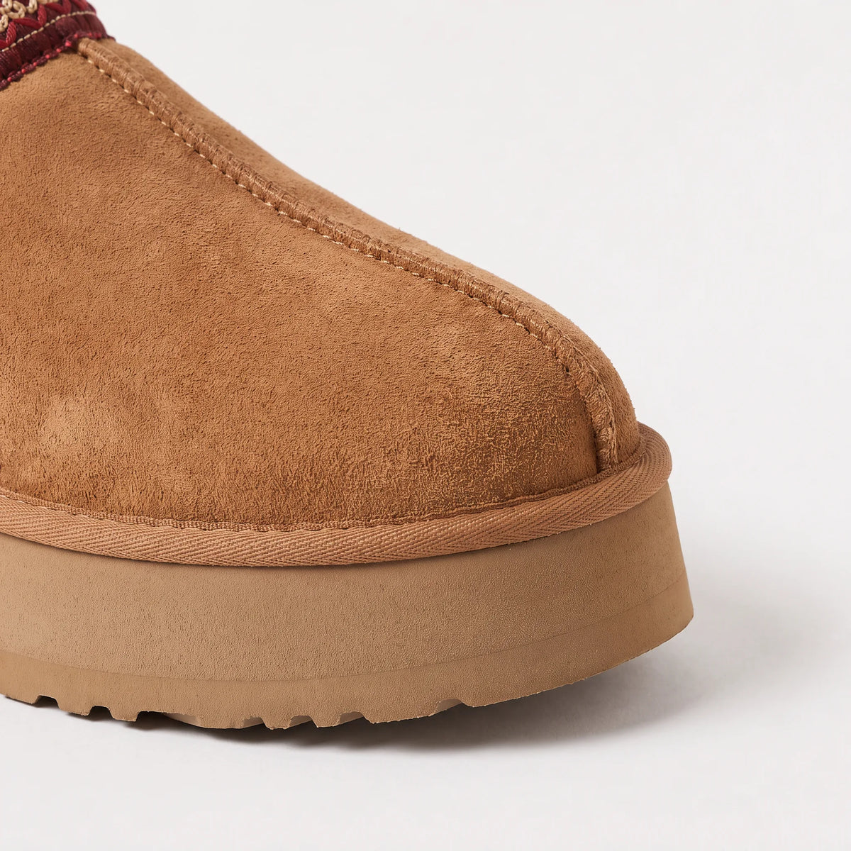 Mule slippers met plateau en borgvoering