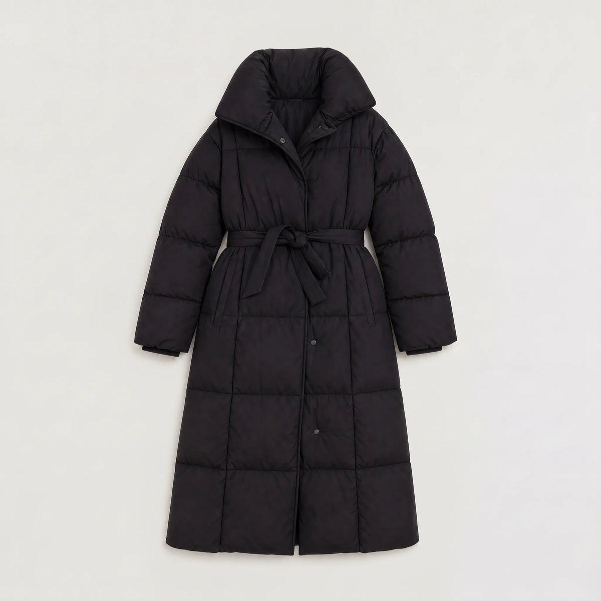 Oversized puffer coat met capuchon