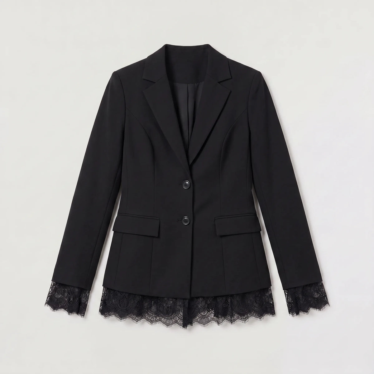 Blazer jacket met kantdetails