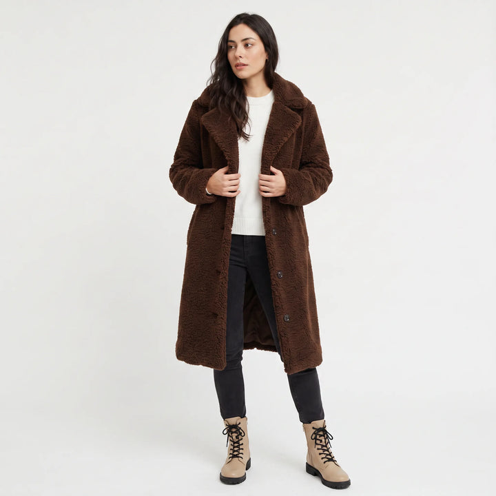 Longline teddy coat