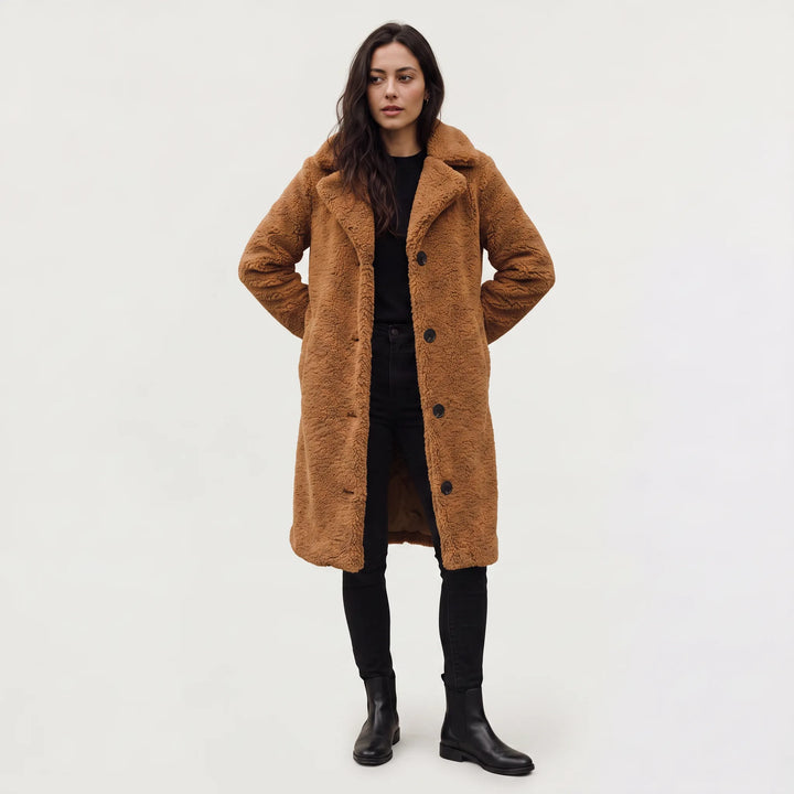 Longline teddy coat