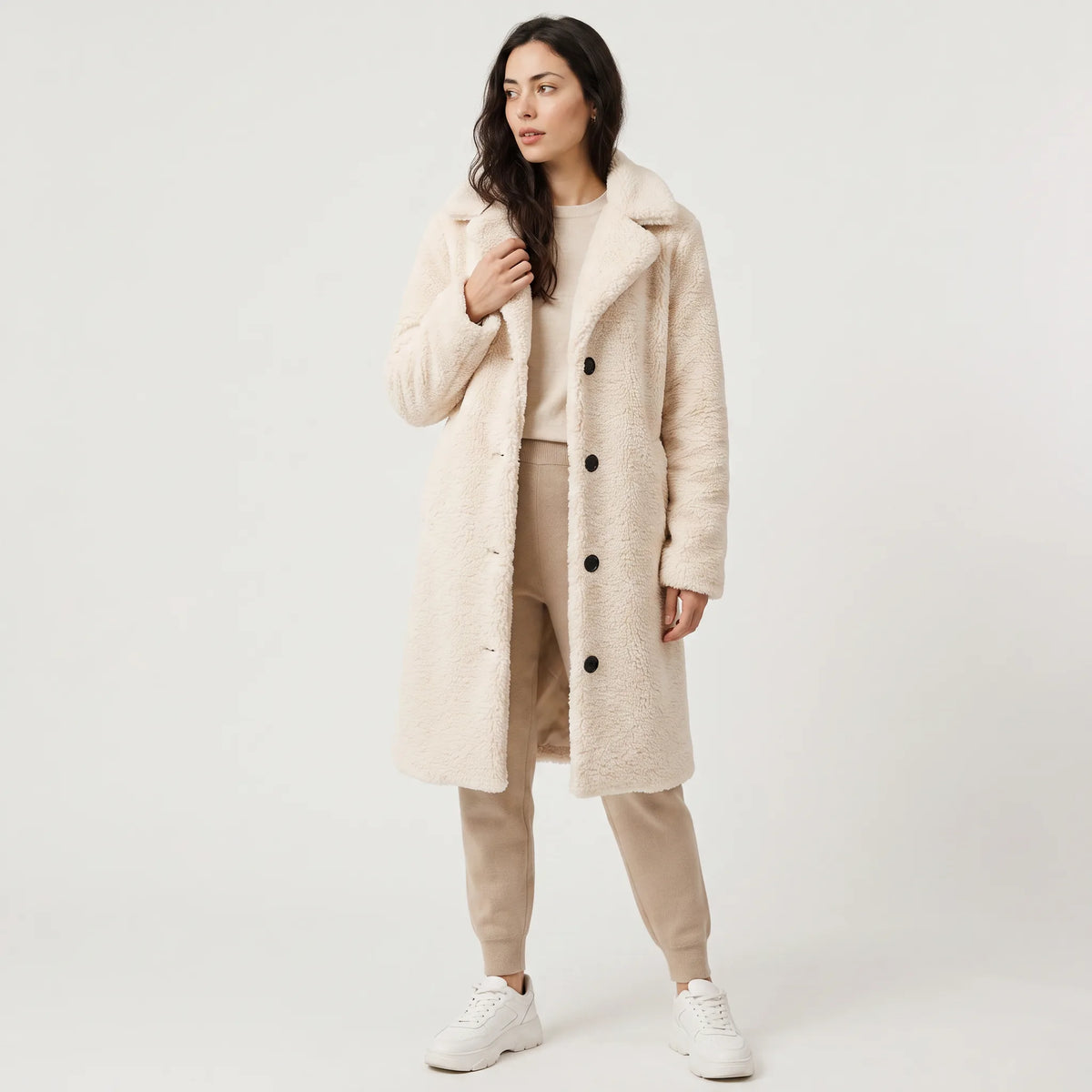 Longline teddy coat