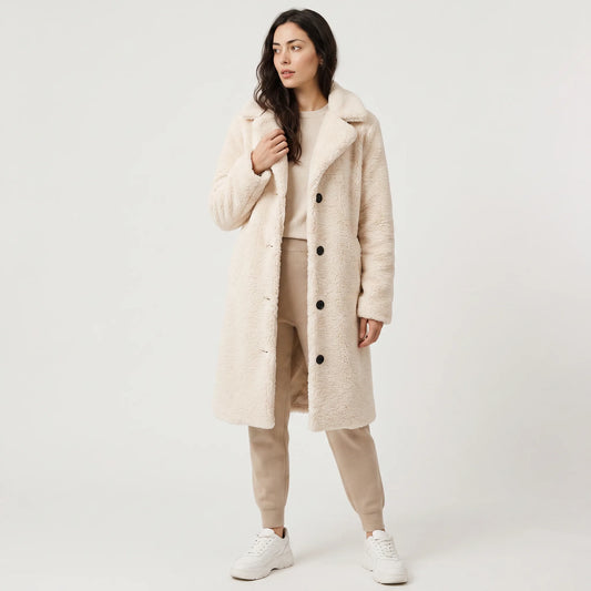 Longline teddy coat