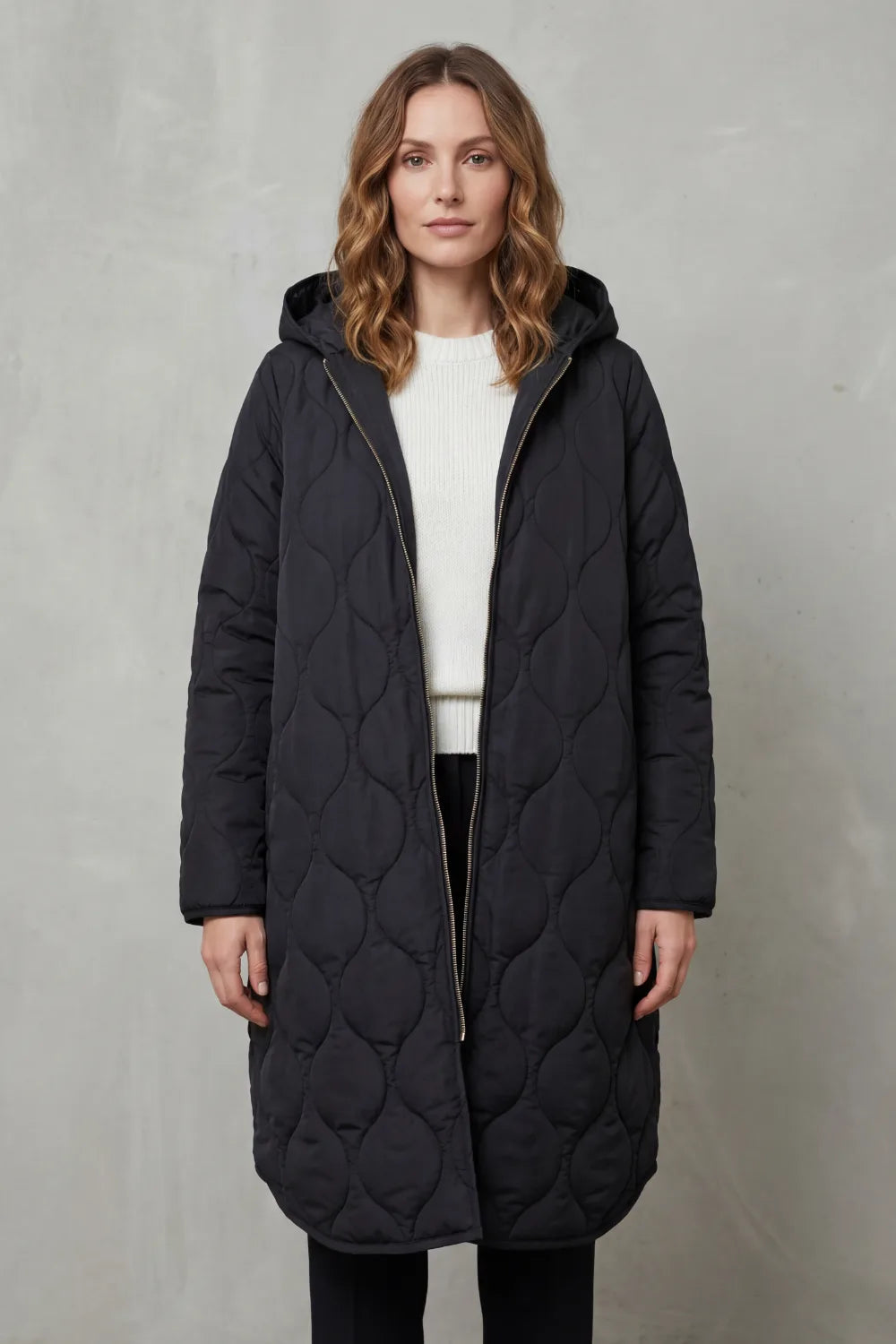 Gewatteerde parka met capuchon