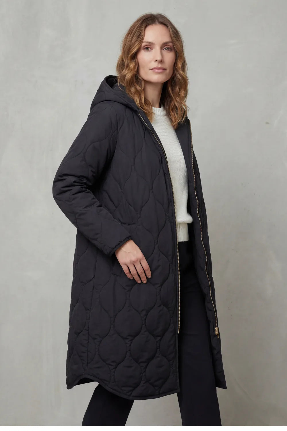Gewatteerde parka met capuchon