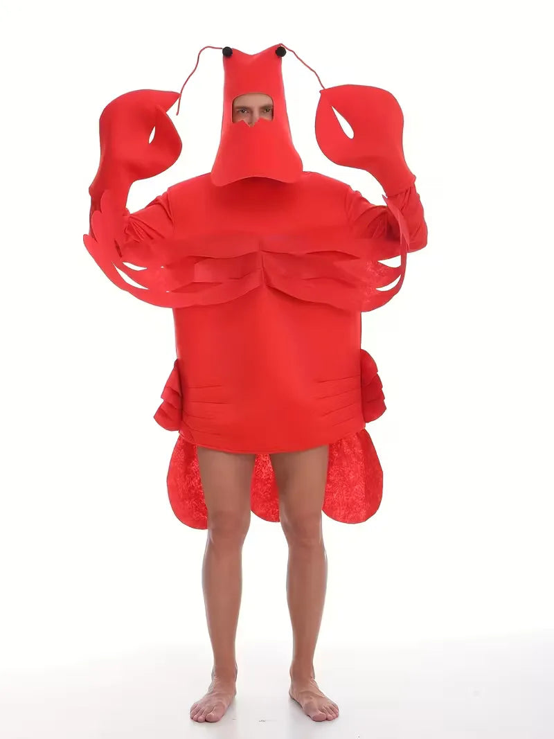 Lobster kostuum met scoop nek en regular fit