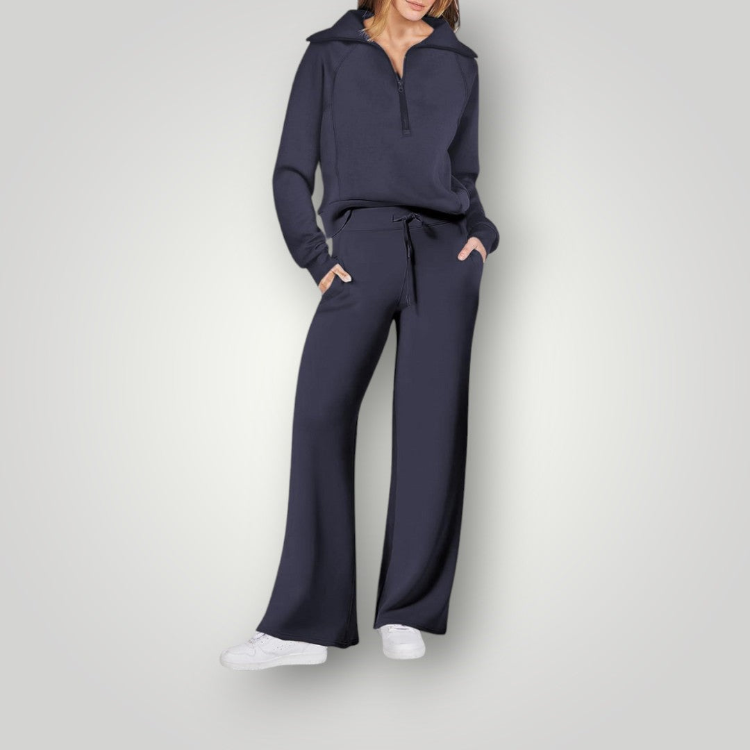 Loungewear met capuchon en rits