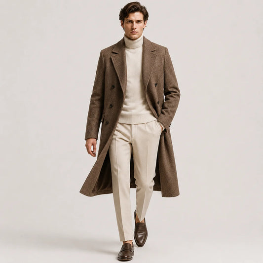 Trenchcoat met dubbele knopen