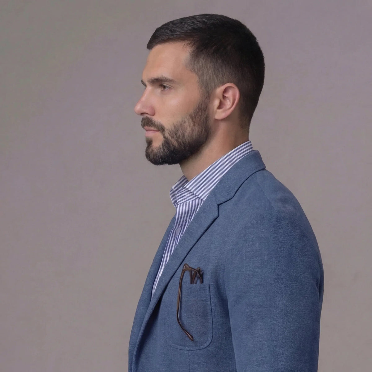 Casual blazer met borstzak