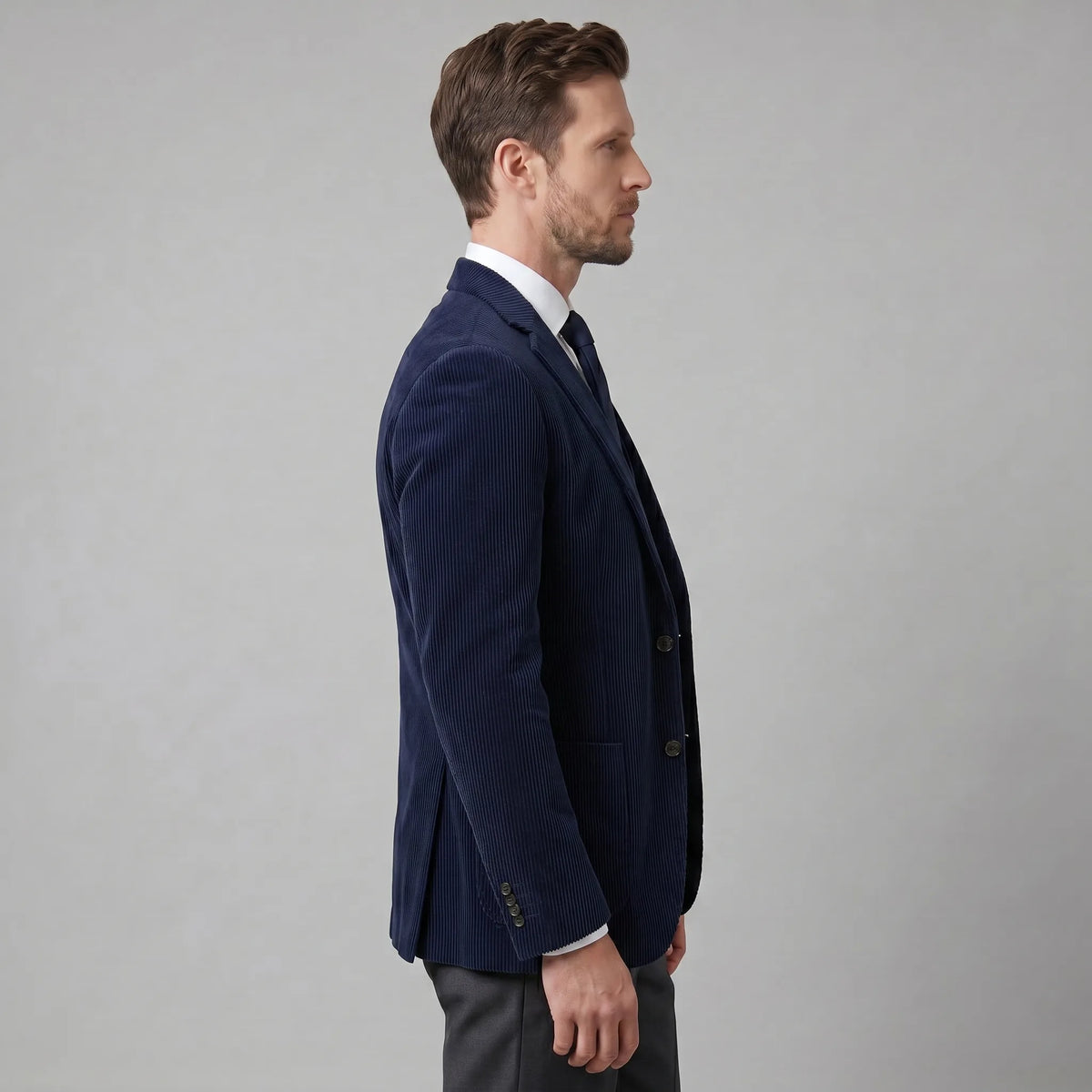 Heren corduroy blazer met vest