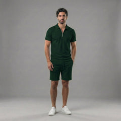 Polo shirt met korte mouwen en shorts