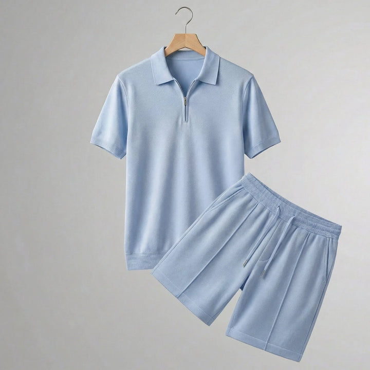 Polo shirt met korte mouwen en shorts