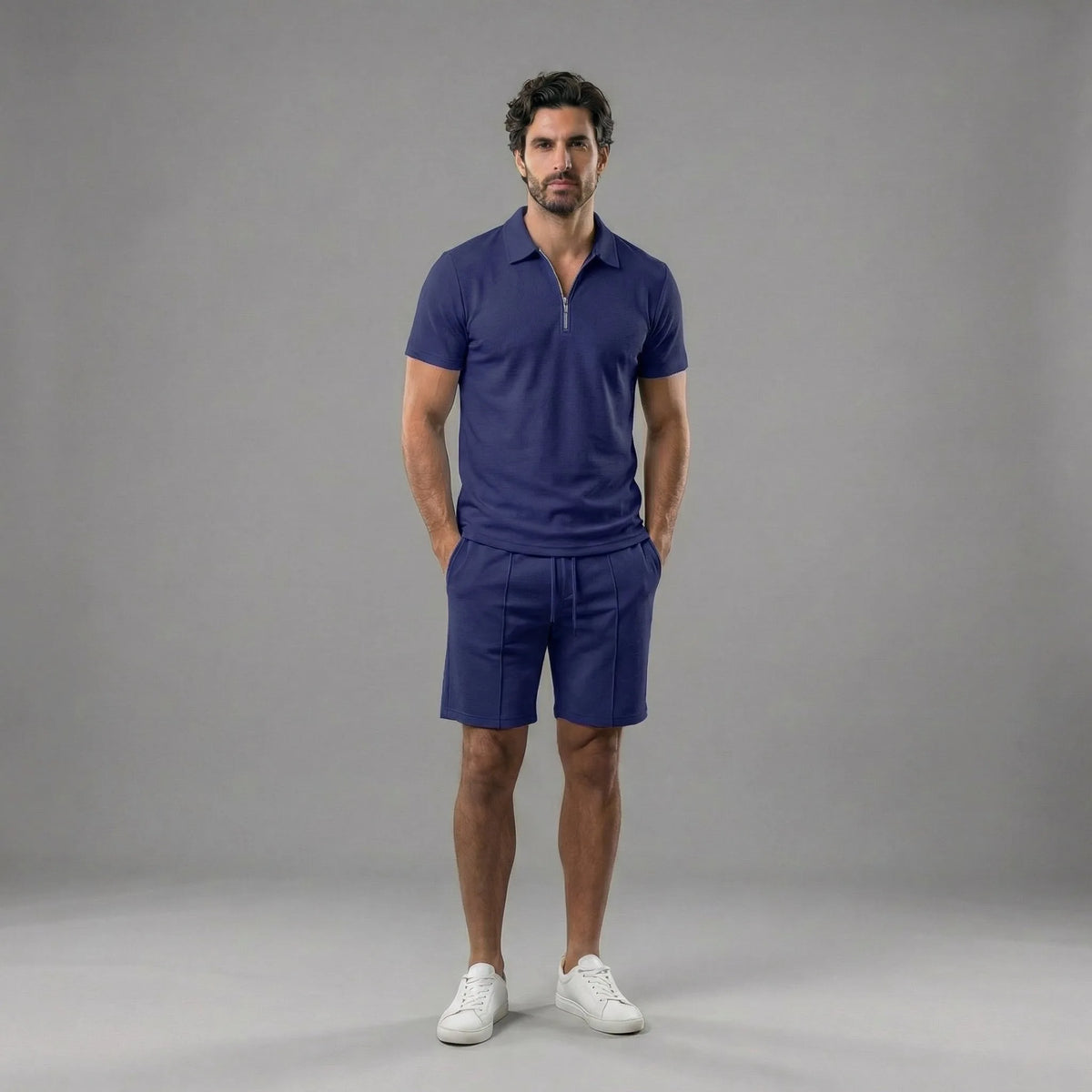 Polo shirt met korte mouwen en shorts