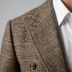 Double breasted blazer met ruitpatroon