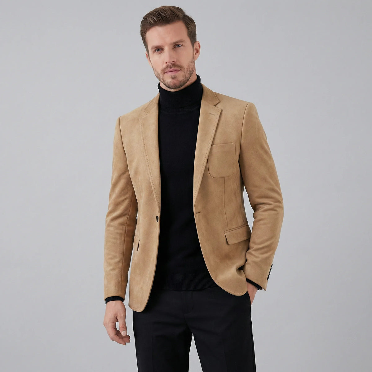 Heren blazer met V-hals